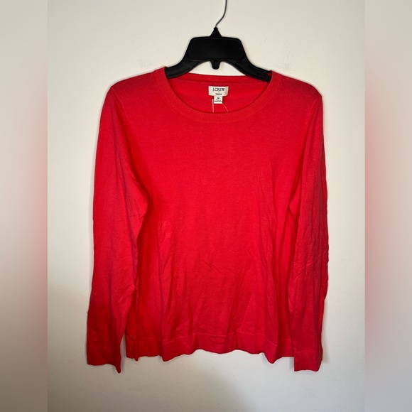 J. Crew Pink Teddie Sweater Lightweight Sz M (NWT) - Picture 1 of 3